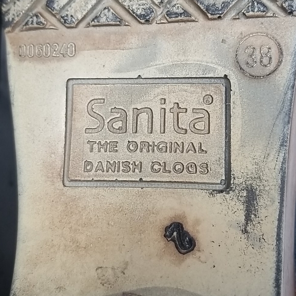 Women's Sanita Clogs Blue Denim Embroidered Floral - Picture 8 of 8